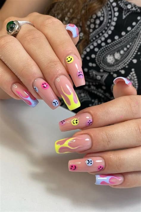 cute nail designs coffin shape